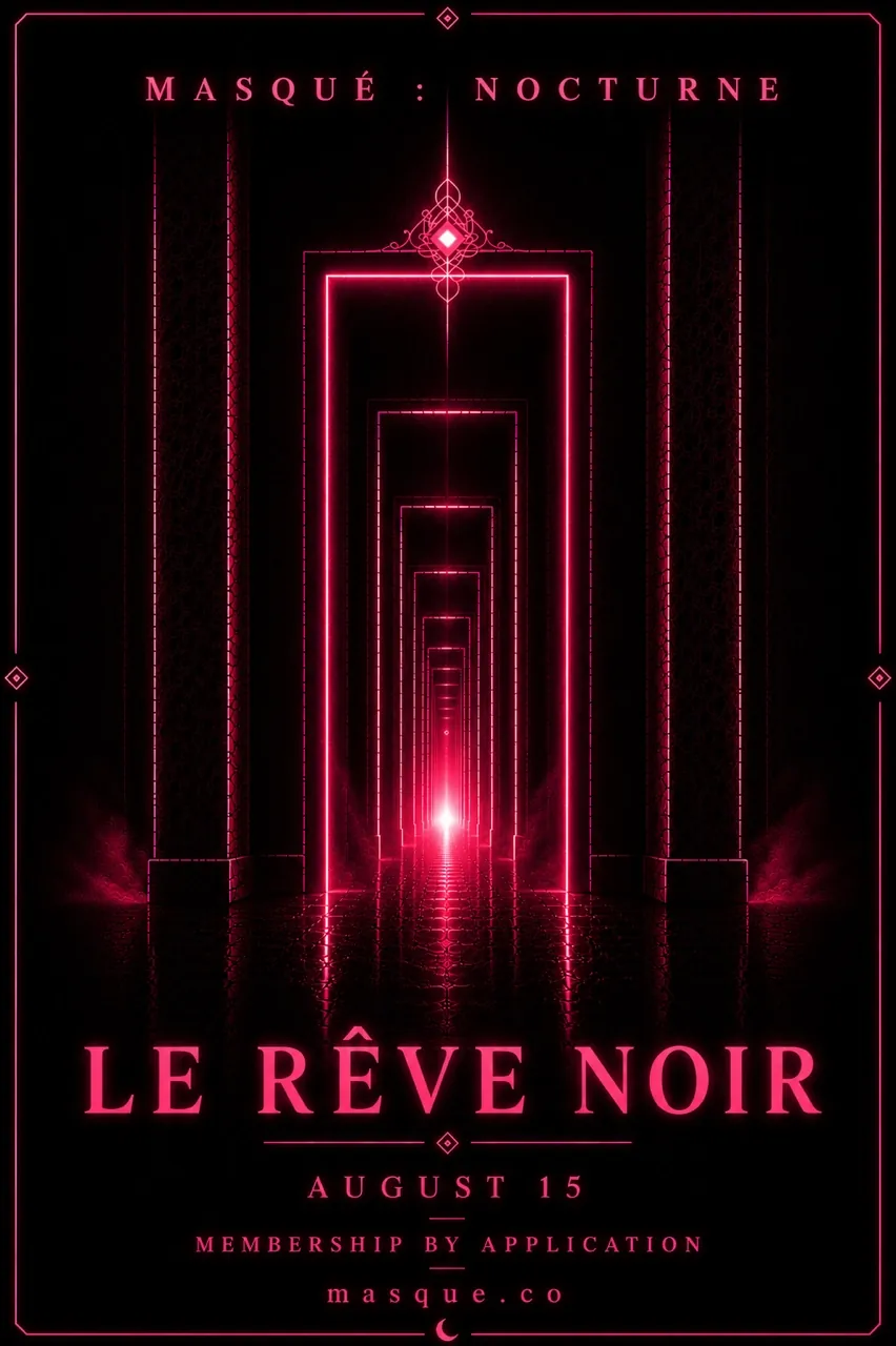 Le Rêve Noir: a doorway glowing red in the dark
